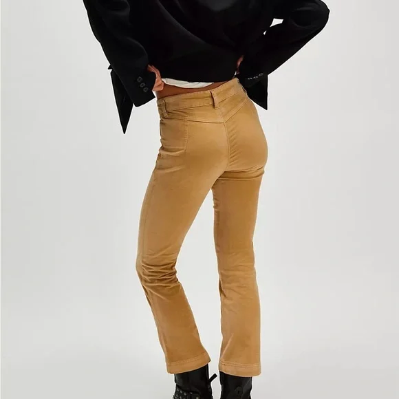 Free People-High time velvet kick flare pants-Size 12 - Picture 2 of 6